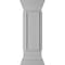 Ekena Millwork 12"W x 40"H End Newel Post with Panel, Peaked Capital & Base Trim (Installation kit included) NWL12X40EPP0B0 - alternate 1